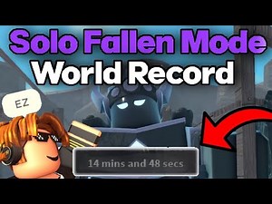 How I got the Solo Fallen Mode Speedrun World Record AGAIN... | TDS Roblox