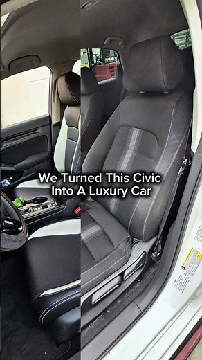 2023 Honda Civic Gets Full Two-Tone Leather Upholstery (NOT A Seat Cover!)