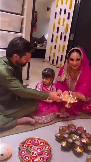 Bipasha Basu shares CUTE video of baby Devi doing Lakshmi Puja with her & Karan Singh Grover 😍