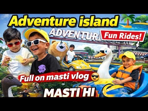 Adventure Island Rohini 🏝️ Full On Masti Vlog | All Fun Rides 🎢🔥