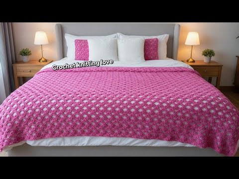 Amazing Crochet Tutorial For blankets.Shwal/Easy pattern For beginners #crochet
