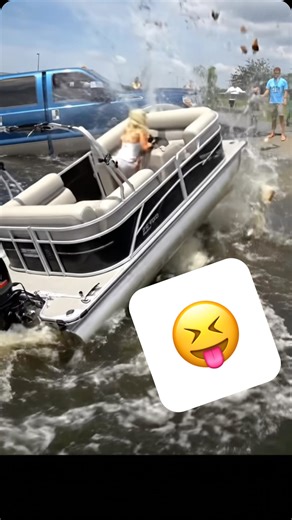 Texas Blonde realizes no brakes on Pontoon Boat #blonde #texas #boating #boat #memes | Ben Chancey