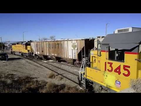Montrose, Colorado, USA Union Pacific Railroad Train Switching.