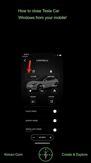 How to close Tesla Car Windows from your mobile!