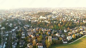 Wiesbaden from above. The capital of Hesse in Germany in an aerial shot.