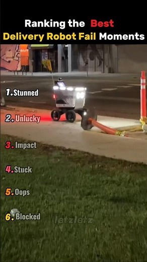 Delivery Robots Having the Worst Day Ever 😂 #ranking #robot #fails #letzletz