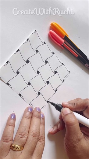 LearnWithRuchi to make easy patterns #viral #pattern #art #relaxingart #new #trending