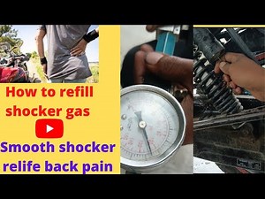 how to refill rear schock absorber nitrox gas filling in rear shocker smooth riding without backpain
