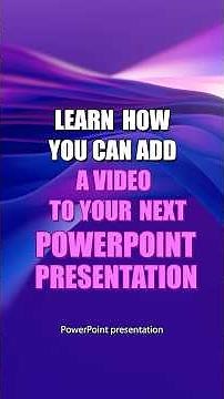 Add a #video to a #powerpoint presentation with Clipchamp ✌🏼