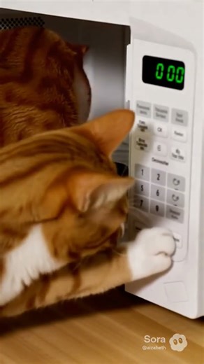 Teaching My Cat How to Use a Microwave #ai #cat #comedy