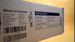 120 inch Outdoor Projector Screen and Stand or Wall Mount - 2 in 1 Indoor Outdoor Movie Screen - Premium Portable Projection Screen HD 16:9 - Large Metal Fast Foldable Fixed Frame - Theater Skirt