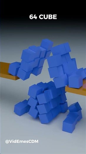 Cube Drop Simulation | 1–256 Blocks Physics Test in Blender 🎵🧊🧪