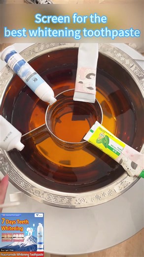 Blue toothpaste has the best whitening effect!