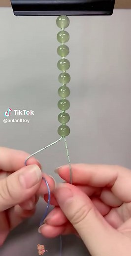 single-Strand beading Quick & Easy Tutorial #fyp #diy #diybracelet #diyjewelry #beads