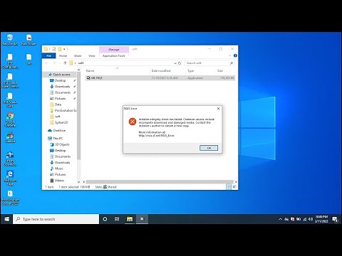 How to: resolve Installer Integrity check has failed Error