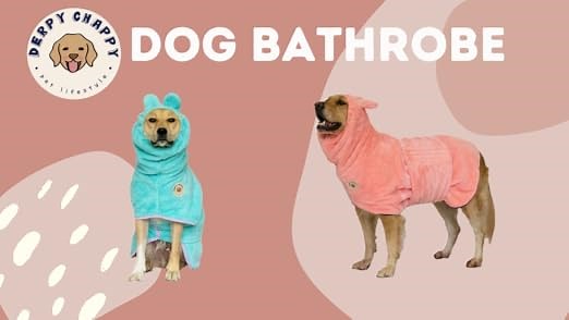 Make bath times more fun with DerpyChappy pet bathrobe! 