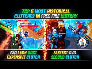 TOP 5 MOST HISTORICAL CLUTCHES IN FREE FIRE ESPORTS | BEST CLUTCHES IN FREE FIRE ESPORTS