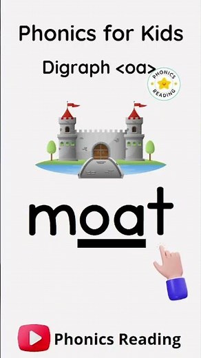 Digraph oa Words | Learn to Read with Phonics #phonics #shorts