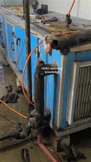 ahu maintenance line connection #hvacmaintenance #hvac #coolingsolutions