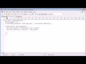 jQuery Tutorial - 46 - Character Counting Remaining on Textarea
