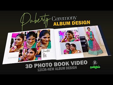 Puberty album design 12x36 New album design 3D album Flip Book Manjal Neerattu Vizha album design