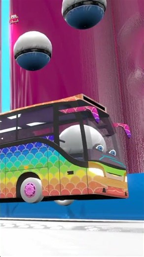 Wheels on the Bus Fun Learning Song #nurseryrhymes #bussong #shorts