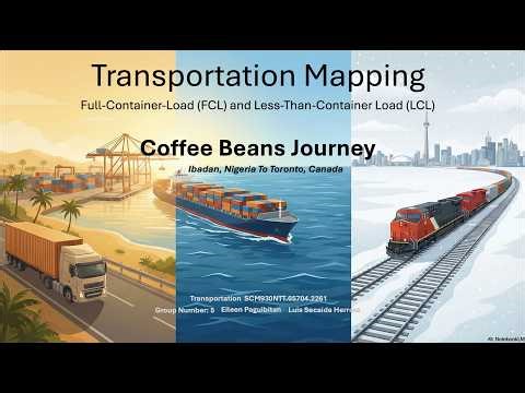 Transport Mapping: Coffee Bean Transport from Ibadan, Nigeria to Toronto, Canada