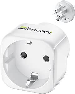 LENCENT Europe to US Plug Adapter, European to USA Adapter, American Outlet Plug Adapter, EU to US Adapter, Europe to USA Travel Plug Converter