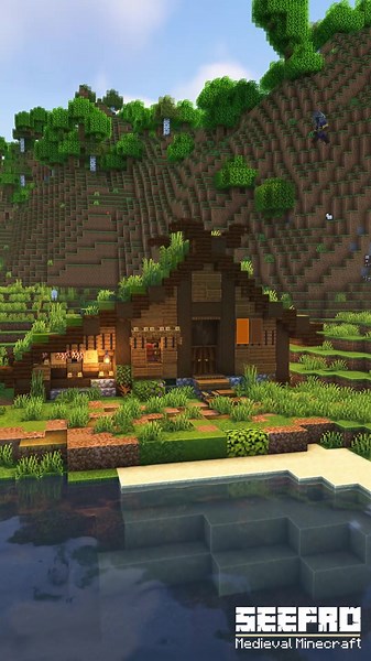 Viking starter base 🏔️ #minecraft #minecraftbuilding #minecrafttutorial #minecrafthouse