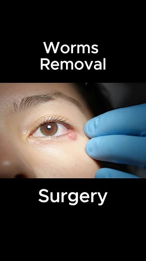 Eye Worm Removal . . . #surgery #oddlysatisfying #asmrsounds #asmr #satisfying #macroshot #bugremoval #creepyasmr #worms #asmrvideo #scary #medical #eye