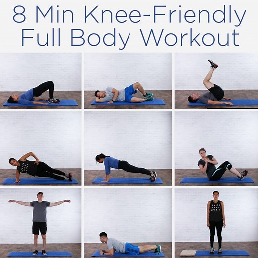 Here's an 8-minute knee-friendly full body workout that's easy on the kneesies (and your other joints)! ✨ | Goodful