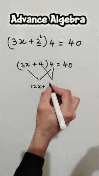 Advance Algebra- Exploring Algebric Thinking #maths #algebra #algebratricks