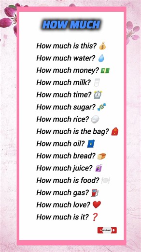 How Much Questions in English Beginners 💵 | 15 Simple How Much Questions