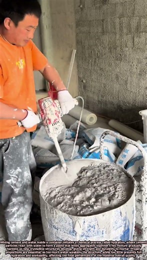 Scientific Process of Mixing Cement and Water to Form Strong MortarPro