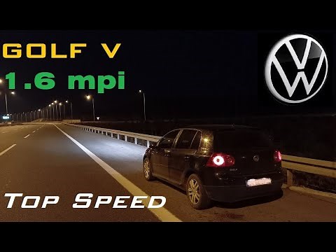 VW GOLF V (2008) 1.6 MPI (102 hp) Acceleration & Top speed