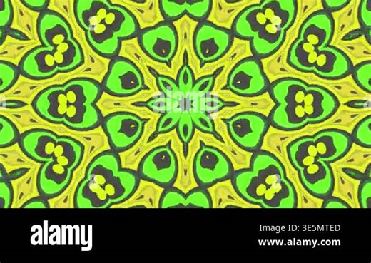 Abstract geometric pattern featuring vibrant green, yellow, and black design elements Stock Video Footage - Alamy
