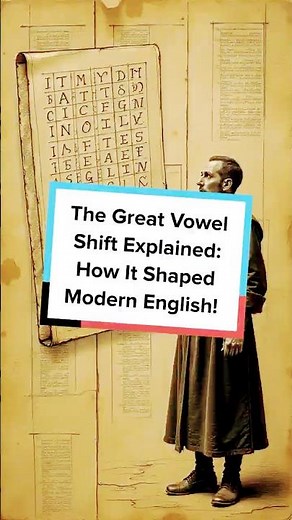 The Great Vowel Shift Explained: How It Shaped Modern English! #hiddenhistory #history