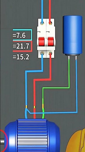 Voici comment connecter un triphasé en monophasé#electrician #electricity #electrical