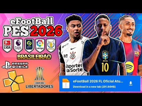 New Release! eFootball PES 2026 PPSSPP Download MEDIAFIRE DIRECT LINK New Dynamic PS4 Camera 🥵
