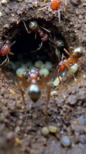 Camera Mounted on an Ant Exploring a Massive Colony… Queen Revealed 🐜👑