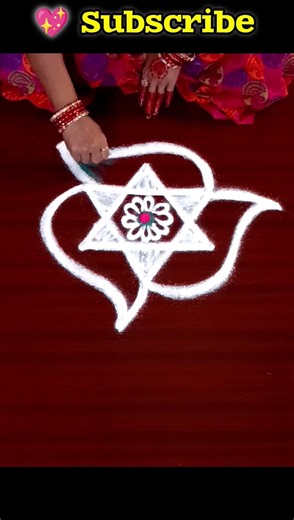 Simple daily use rangoli 🌺🌺#trendingshorts #viralvideo #shorts @deepascuterangoli2824