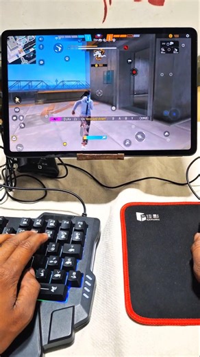 free fire video keyboard and mouse🖥🖱 with redmi pad pro 2 5g #mixpro #geekgamer #ggmousepro2 #shorts