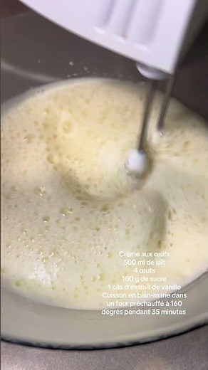 Crème aux œufs fait maison facile et simple pour vos desserts en famille #dessert #bonnecuisine