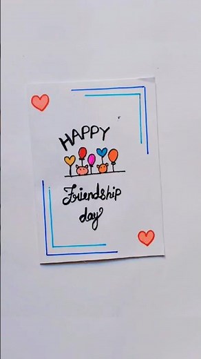 Easy & Beautiful Friendship Day Greeting Card using white paper | DIY Handmade Card for Best friend