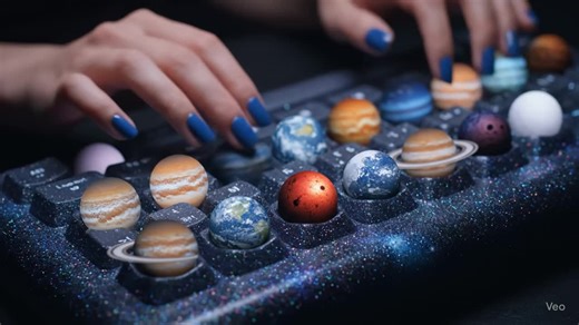 Relaxing ASMR Keyboard Sounds for Cosmic Calm