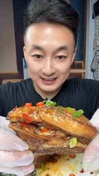 Lamb ribs, eat meat in large bites, addicted, delicious, Kuaishou food sharing