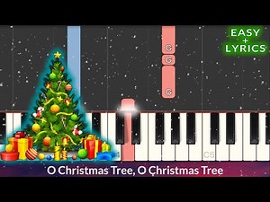 O Christmas Tree (Traditional) EASY Piano Tutorial + Lyrics
