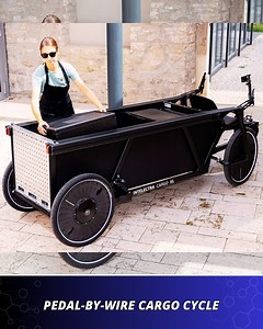 22K views · 286 reactions | Pedal-by-wire cargo bike hauls 1,000 pounds like a mini heavy-duty truck. | Startup Selfie | Facebook