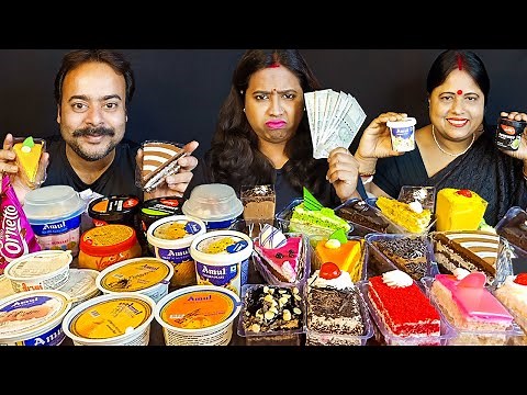 ICE CREAM AND CAKE EATING CHALLENGE | BIG BITES | FOOD EATING VIDEOS | Mukbang | Indian Eating Show