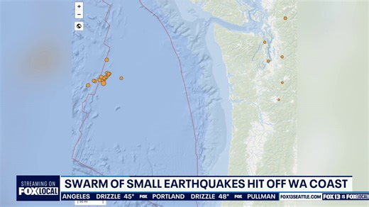 Swarm of small earthquakes hit off WA coast